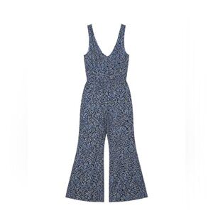 Francesca’s Floral Blue Jumpsuit